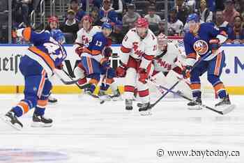 NHL roundup: Islanders avoid sweep by beating Hurricanes 3-2 in double overtime