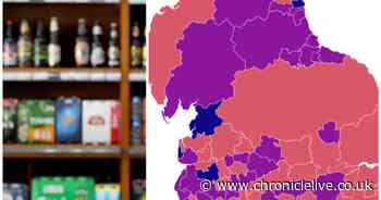 Map shows how alcohol causes death in each area of the North East