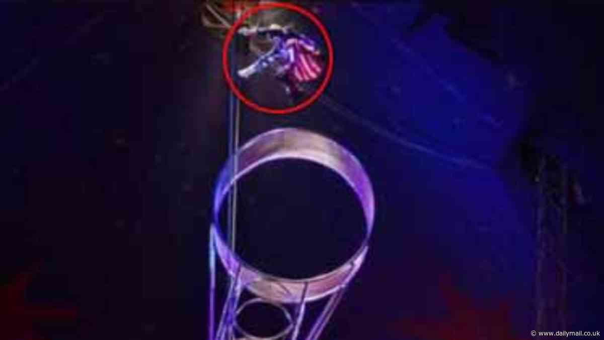 Horror as Blackpool Tower circus performer plunges from 'Wheel of Death': Stuntman left 'writhing on the floor in pain' after trick goes wrong - as it dawned on shocked families it wasn't part of the act