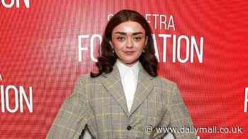 Maisie Williams puts on leggy display in stylish tweed mini dress at a New York screening of her new Apple+ series
