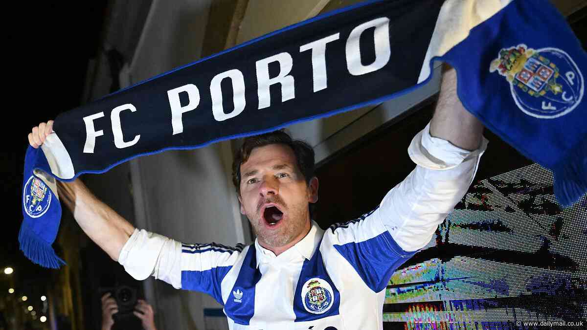 Andre Villas-Boas celebrates wildly after becoming Porto president with landslide election win... as the ex-Chelsea and Tottenham boss declares the Portuguese giants are 'free again'