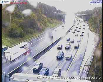 Lanes closed on both sides of M62 after crashes today