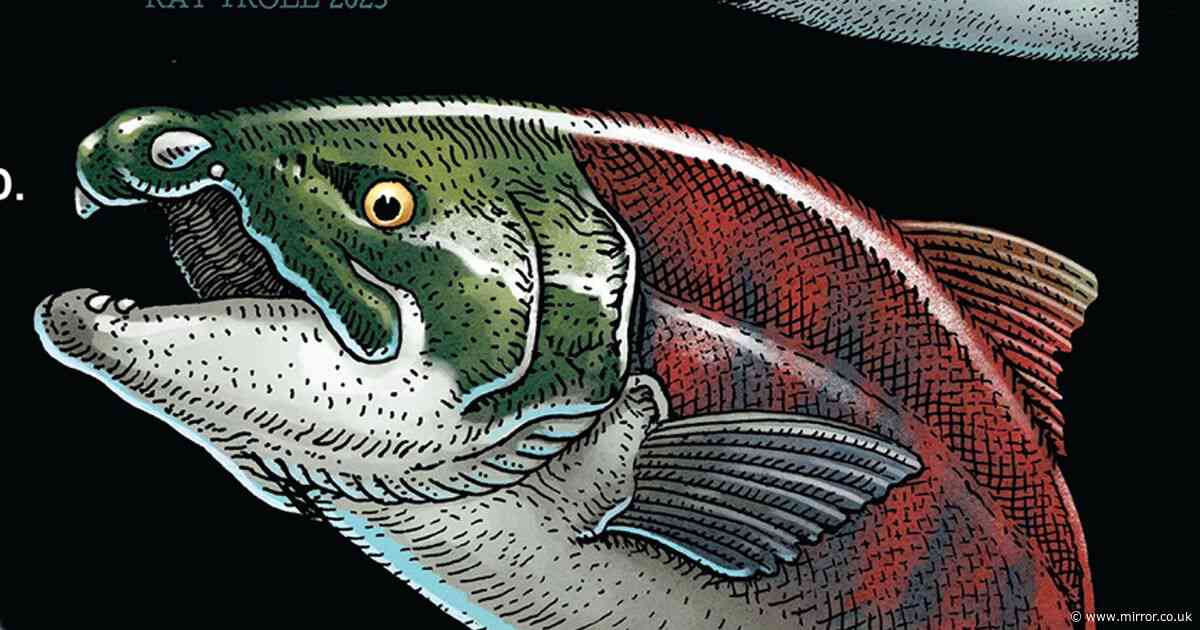 Giant nine-foot prehistoric salmon 'had tusk-like teeth to fight off its predators'