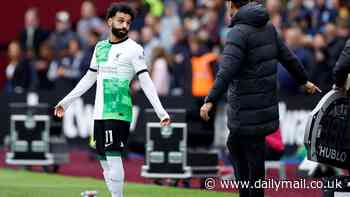 REVEALED: Mo Salah BLANKED Jurgen Klopp at full-time as new footage shows Liverpool star ignore his manager after heated exchange between the pair during draw with West Ham