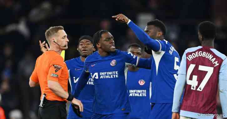 Chelsea star shouts in referee’s face and dragged away in ugly scenes