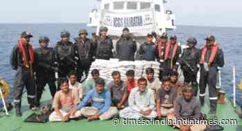 Pakistani boat carrying Rs 600 crore drugs intercepted off Gujarat coast, 14 crew nabbed
