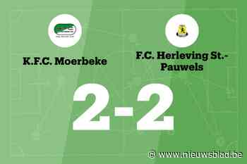 Gelijkspel voor KFC Moerbeke thuis tegen FCH Sint-Pauwels