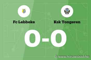 FC Lebbeke en KSK Tongeren komen niet tot scoren