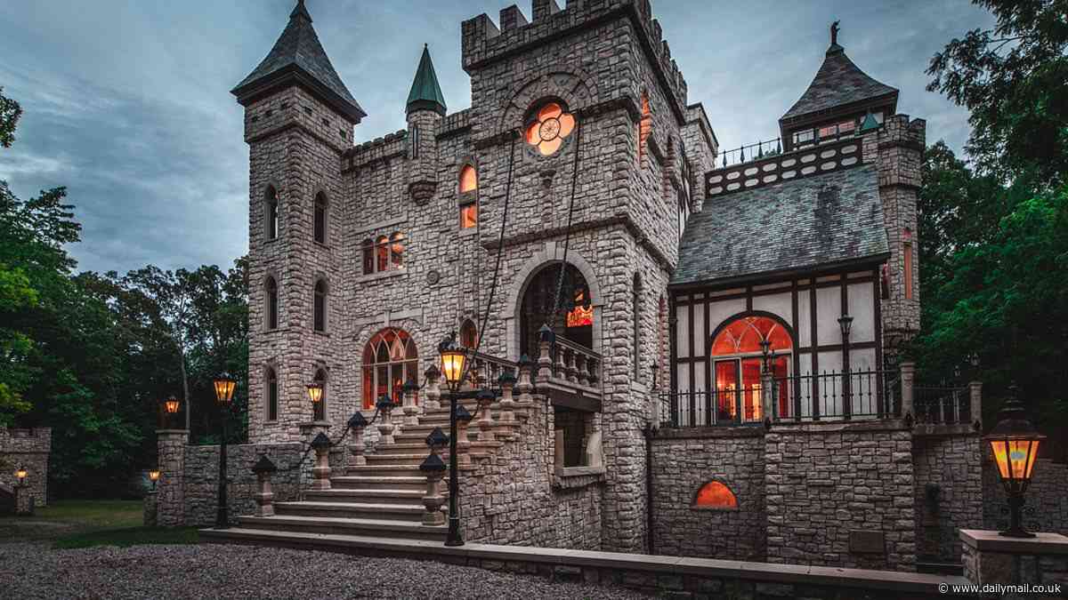 Stunning Michigan castle near Detroit hits market for $2.3M - with its own drawbridge, dungeon and hall of mirrors to confuse your enemies