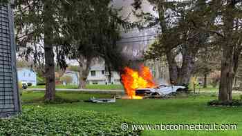 Person dies in vehicle fire, crash in Hebron