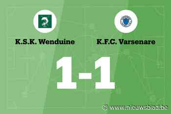 SK Wenduine deelt thuis de punten met FC Varsenare B