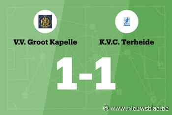 VV Groot Kapelle B en KVC Asse-Terheide spelen 1-1