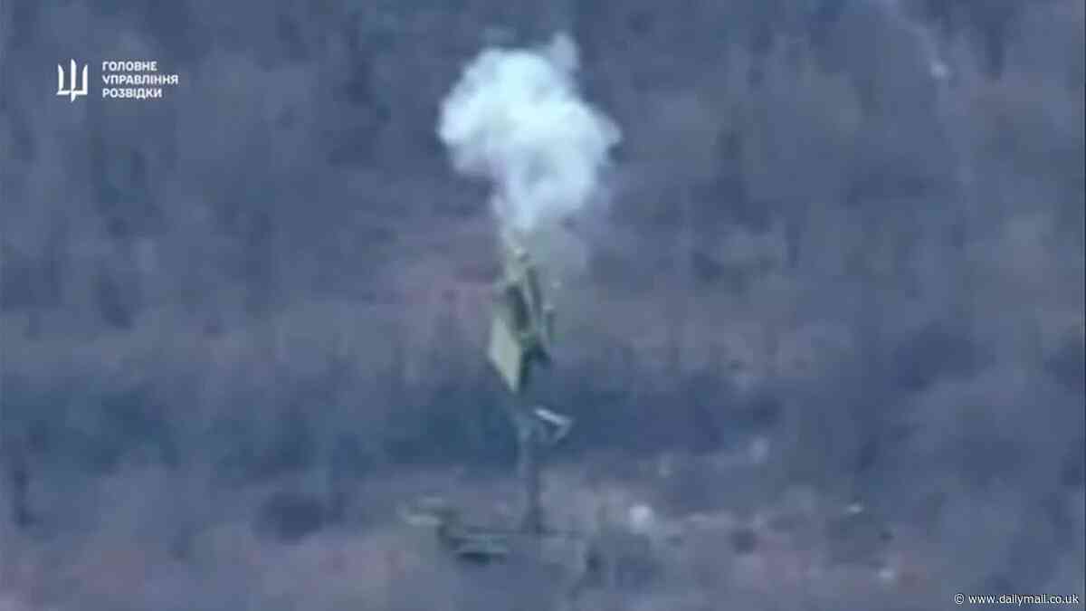 Moment £21,000 Ukrainian drone knocks out £6m Russian Podlyot radar system in fiery smash and grab