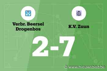 KV Zuun B wint in doelpuntenfestijn van Verbroedering Beersel Drogenbos B