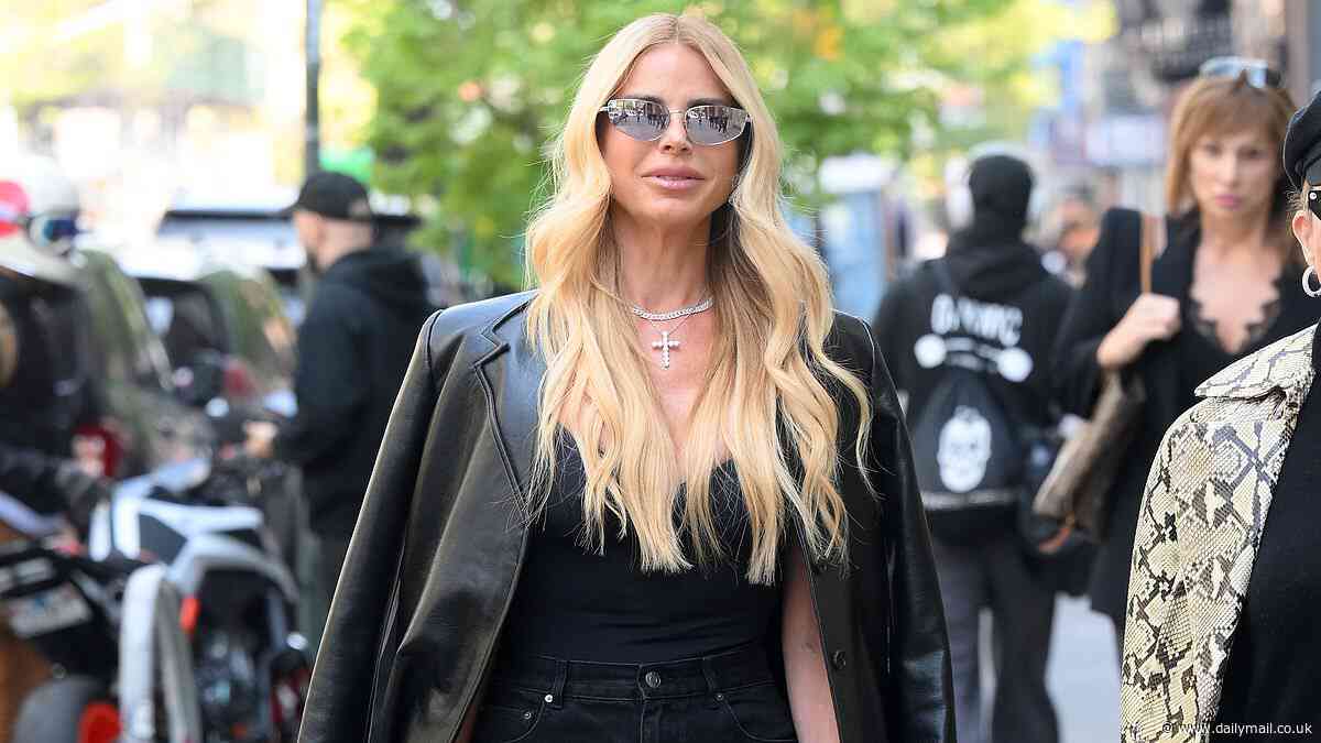 Alexia Nepola puts on a brave face as she is pictured for the first time since her husband Todd filed for divorce while stepping out in New York City