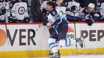 Jets' Dillon misses Game 4 after getting stitches