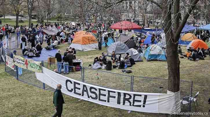 Pro-Palestinian encampment grows at Montreal’s McGill university
