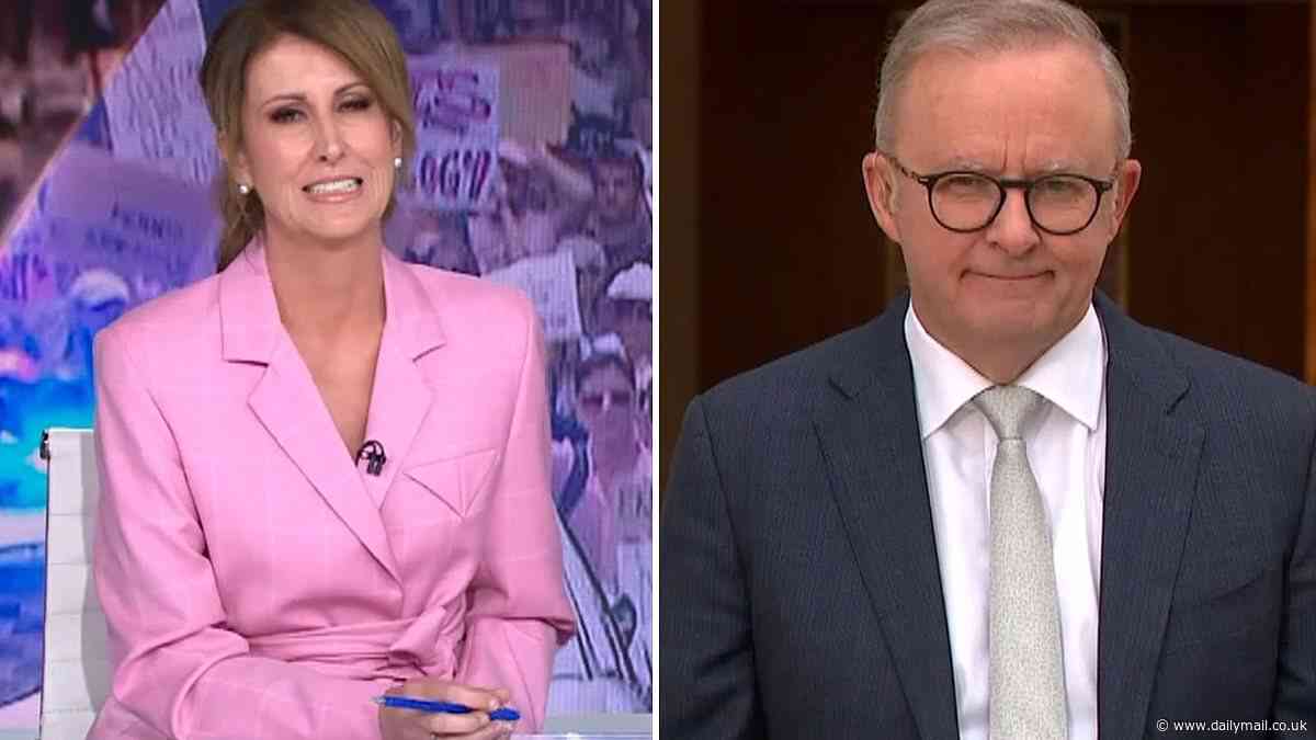 Fiery moment Nat Barr confronts Anthony Albanese about the four words he allegedly said at women's march - as he refuses to answer a critical question: 'You can put it to bed now'
