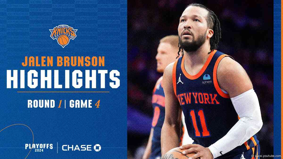 Jalen Brunson breaks Knicks playoff record with 47 points in Game 4 victory over 76ers!