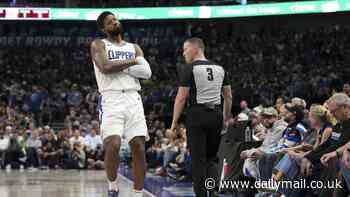 Clippers' Paul George mocks PJ Washington as he recreates the Mavs star's pose from Game 3 after hitting a shot over him... before LA nearly blows a 31-point lead in dramatic win over Dallas