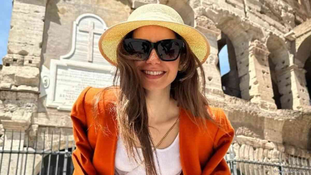 Lily Collins shares stylish snaps as she visits Rome's most famous spots after filming for the next series of Emily In Paris moved to the Italian city