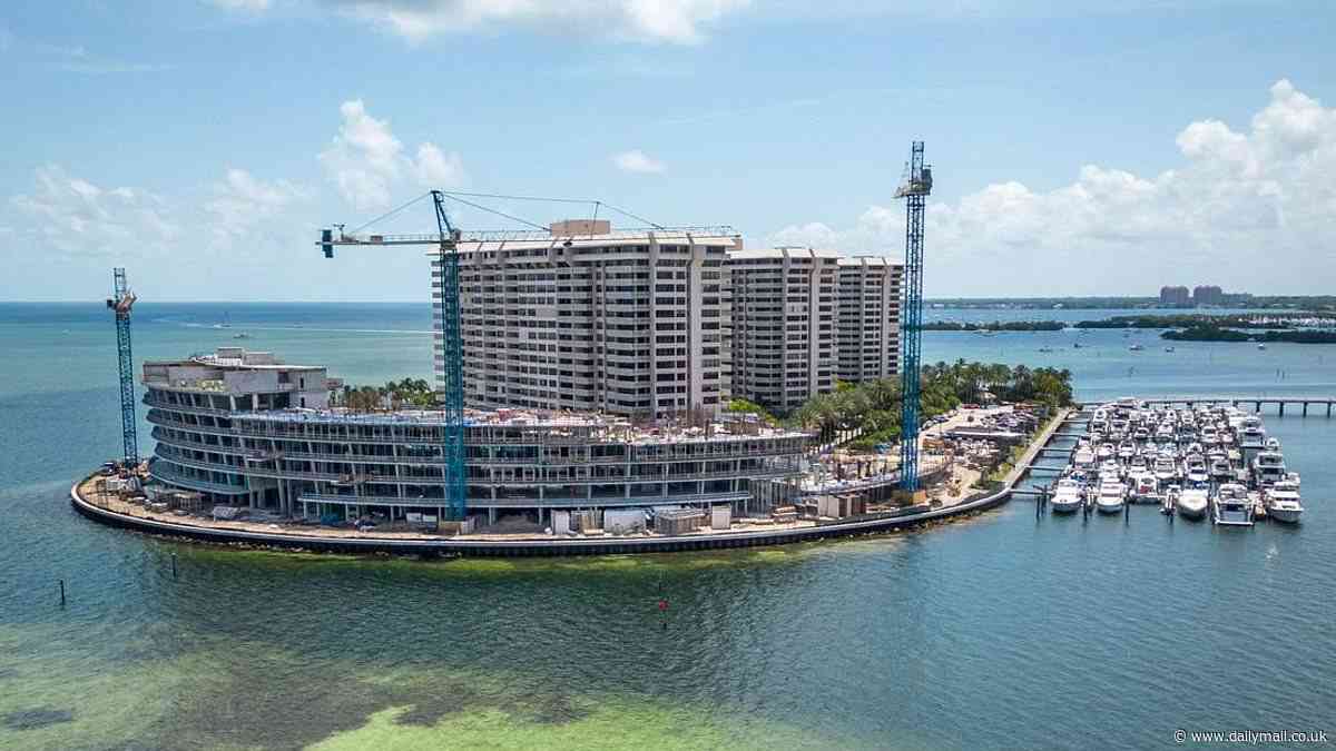 Furious millionaires slam developer for destroying gated private paradise island by building huge 91ft high luxury condos that will block out sun