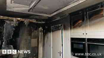 Family escapes from home during fridge freezer fire