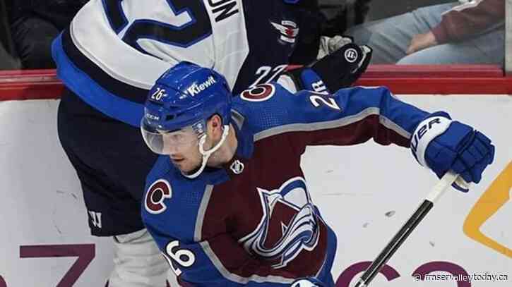 NHL roundup: Avalanche grab 3-1 series lead over Jets with 5-1 win