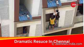 Chennai: Eight-Month-Old Infant Falls On Tin Roof From Balcony; Watch Dramatic Rescue Video