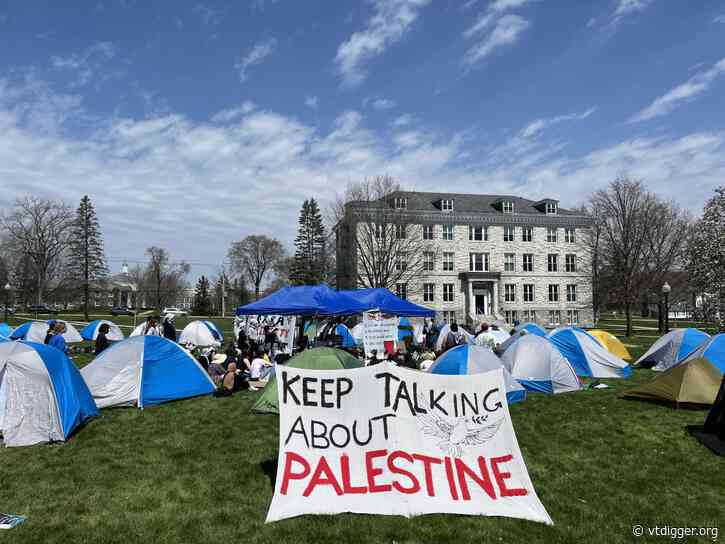 Pro-Palestinian protest encampments spring up at the University of Vermont, Middlebury College