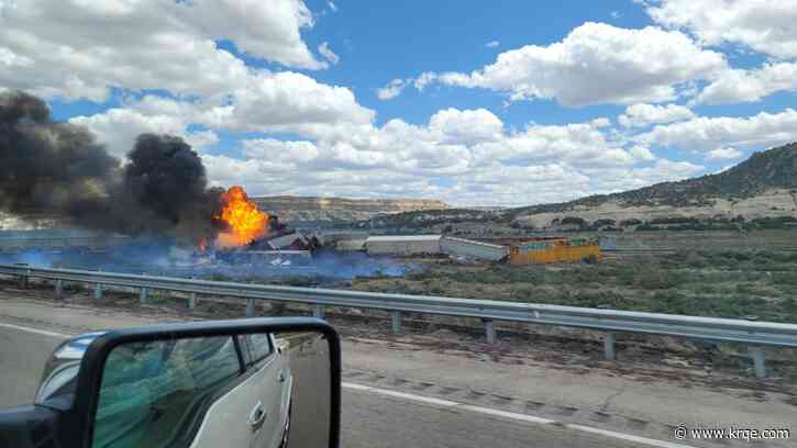 New video: Derailed train explodes near AZ-NM border Friday, Interstate 40 reopens