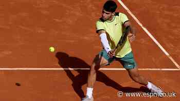 Alcaraz pain-free but doubts forehand after injury
