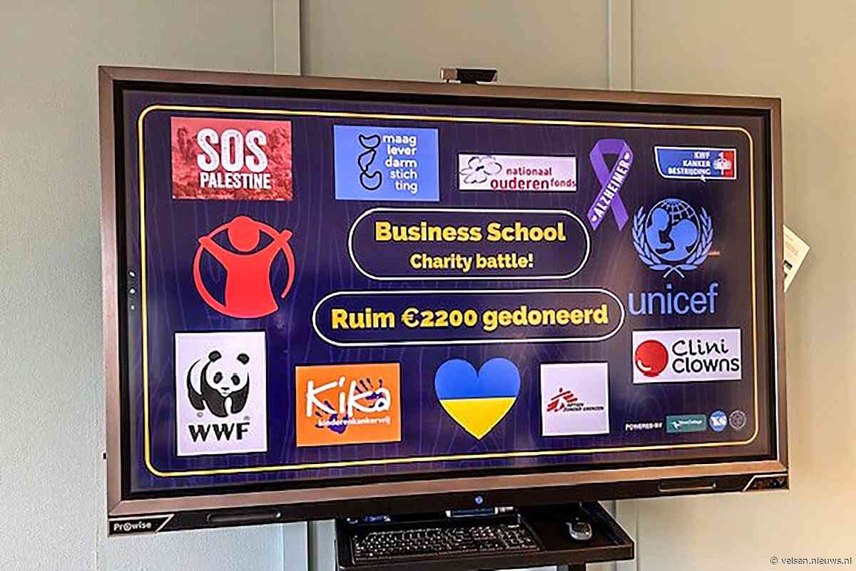 Studenten Nova College Business School halen 2200 euro op met Charity Battle