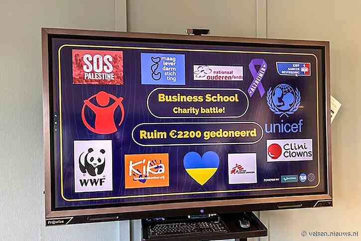Studenten Nova College Business School halen 2200 euro op met Charity Battle