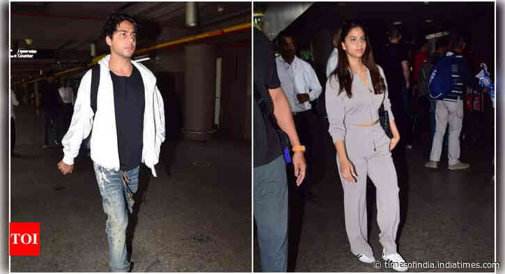 Suhana- Aryan return home accompanied by SRK's bodygaurd