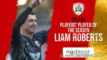 LIAM ROBERTS WINS PLAYER'S PLAYER AWARD