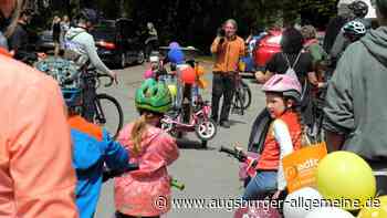 Radfahrende demonstrieren in Landsberg für kinderfreundliche Straßen