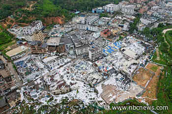 Aerial photos show devastation left by a deadly tornado in China