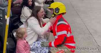 Footage shows firefighter's surprise proposal at his passing out parade