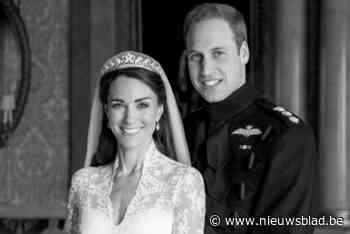 Prins William en prinses Kate vieren huwelijksverjaardag met nooit gepubliceerde trouwfoto