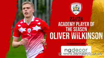 OLIVER WILKINSON NAMED 23/24 ACADEMY PLAYER OF THE SEASON