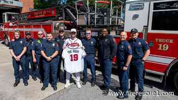 Atlanta Braves reliever visits busy Ga. county firehouse