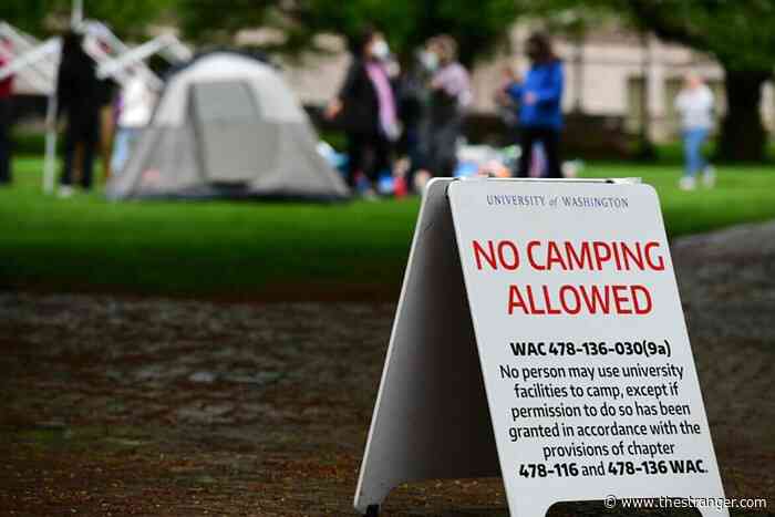 Slog AM: UW Pro-Palestine Encampment Planned for Today, Trump VP Favorite Killed Her Own Dog, Florida Enacts Six-Week Abortion Ban