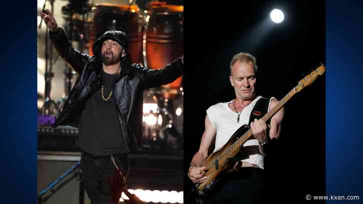 Eminem, Sting to headline Formula 1 at Circuit of the Americas this fall