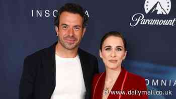 Vicky McClure cuts a stylish figure in a red velvet suit as she and co-star Tom Cullen lead the arrivals at screening for her new series Insomnia