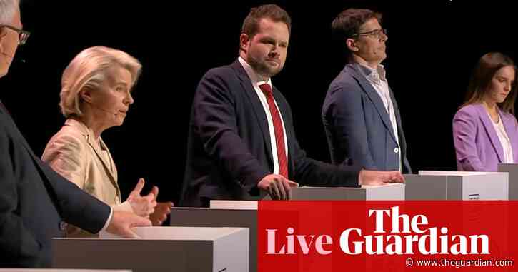 Europe live: Ursula von der Leyen accused of watering down green deal for farmers in European Commission presidential debate