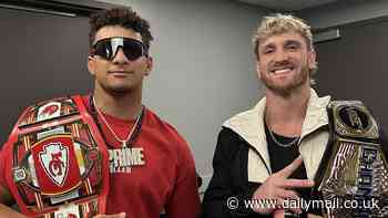 Patrick Mahomes makes surprise WWE appearance with Logan Paul as Chiefs quarterback arrives alongside United States Champion and other villain stars for draft event in Kansas City