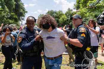 Riot police use pepper spray as dozens arrested at University of Texas pro-Gaza protest encampment