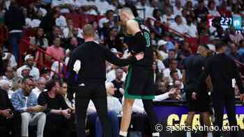 Kristaps Porzingis exits Game 4 vs. Heat with non-contact injury