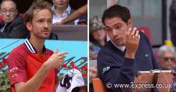 Daniil Medvedev asks if The Illuminati make decisions at Madrid Open in row with umpire